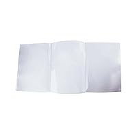 Double-Sided All Clear Vinyl Menu Cover | Three-Sided 6 View Folding Menu Foldout | Slip in Side-Loading Cover | Wipeable, Reusable | 8.5” x 11” | Pack of 24