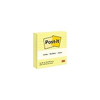 Post-it Notes, 4 in. x 4 in., Canary Yellow, Lined, 300 Sheets/Pad, 1 Pad/Pack