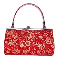 Brocade Evening Handbag - Red