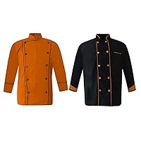 Men'S Chef Jacket Light Wieght Multi-Colour And Different design Chef Coat Pack of 2 (S-5XL)