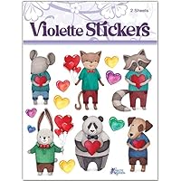 Violette Stickers Bear Hearts