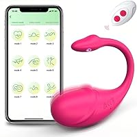 Remote Control Pantie vibratiers for Date Night vibratiers Gifts for Women with Bluetooth APP Long Distance Vibr- Powerful Silent Couple Waterproof Ladies G_ S-p-o-t_C-L-i-t_(Red)-SAY12-348
