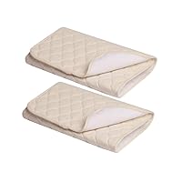 2 Pack Waterproof Quilted Lap and Burp Pad Cover made with Organic Cotton Top Layer, 21