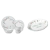 Winterberry 16-Piece Dinnerware Set, Service for 4 & Winterberry Bless This House Plate -