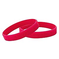 Fundraising For A Cause | Burgundy Ribbon Silicone Bracelets/Wristbands – Burgundy Bracelets for Myleoma Awareness, Sickle Cell Anemia, Meningitis Awareness, Hospice Awareness & More (5 Bracelets)