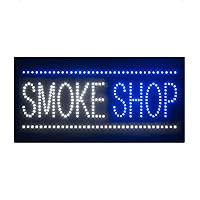 LED Smoke Shop Sign for Business, Super Bright LED Open Sign for Tobacco Shop, Electric Advertising Display Sign for Vaporizer Store Business Store Decor.