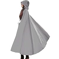 Flygo Women Wool Blend Hooded Cape Fall Winter Cloak with Hood Windproof Poncho Maxi Coat