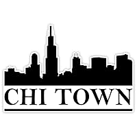 Chicago skyline chi town sticker decal 6