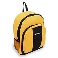 Everest Backpack with Front and Side Pockets, Yellow