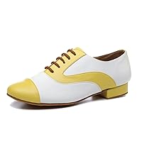 Mens Lace-up Leather Latin Chacha Tango Jazz Rumba Ballroom Modern Dance Shoes