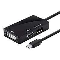 Monoprice Mini DisplayPort 1.1 to HDMI, DVI & DisplayPort Adapter, Black (112744)