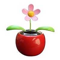 Solar Powered Animated Flower Dancing Swinging Toy Car Styling Home Decoration Kids Toys Red