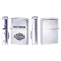 Harley ZIPPO Sterling Silver Bar & Shield (Approx.): 2.2 x 1.4 x 0.4 inches (5.5 x 3.5 x 1.0 cm)