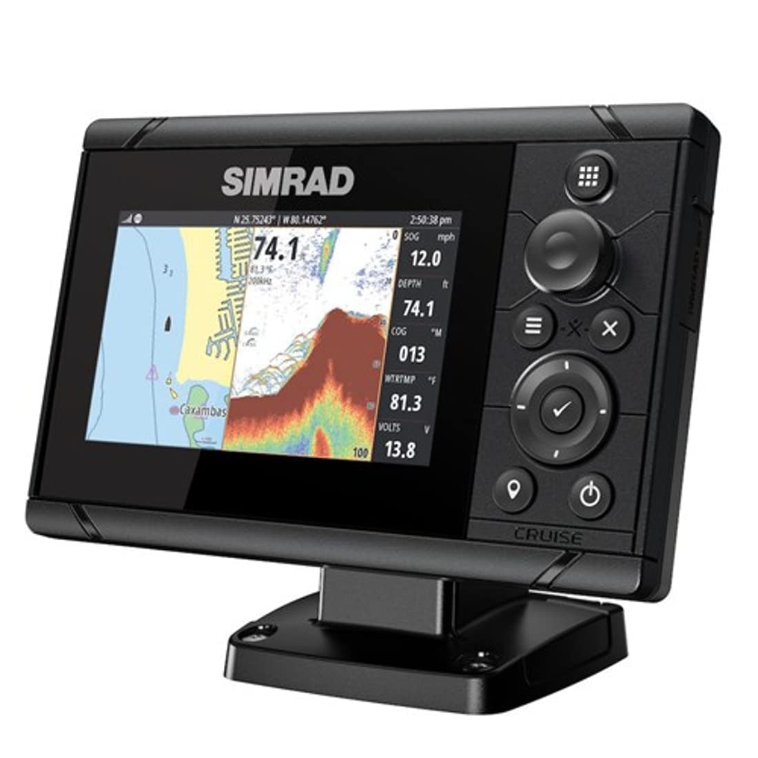 Simrad Cruise 5-inch US Coastal GPS Chartplotter with 83/200 Transom Mount Transducer-000-14995-001