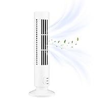 Tower Fan, Tower Fan Oscillating Small Cool Fan USB Charging Bladeless Cooling Fan Portable Vertical Conditioner for Office Home White, Cooling Fan