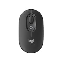 Logitech POP Mouse, Wireless Mouse with Customizable Emojis, SilentTouch Technology, Precision/Speed Scroll, Compact Design, Bluetooth, Multi-Device, OS Compatible - Graphite