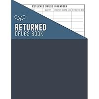 Returned Drugs Book: Medication logbook to keep a record of all expired drugs returned to a pharmacy or other establishments for Destruction.