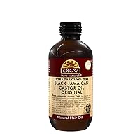 OKAY | Extra Dark 100% Natural Black Jamaican Castor Oil | For All Hair Textures & Skin Types | Grow Strong, Healthy, Smooth and Thick Hair | With Vitamin E - Omega 6 & 9 | 4 oz