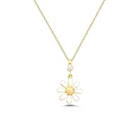 Daisy Necklace, 14K Real Gold Daisy Necklace, Dainty Custom Floral Necklace, Minimalist Gold Daisy Necklace