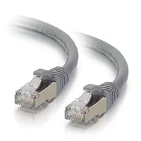 C2G 00789 Cat6 Cable - Snagless Shielded Ethernet Network Patch Cable, Gray (30 Feet, 9.14 Meters)