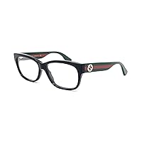 GG 0278O 011 Black Plastic Rectangle Eyeglasses 55mm, 55-15-145