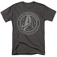 Star Trek T-Shirt Enterprise Crest Charcoal Tee
