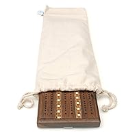 WE Games Cribbage Board Cloth Storage Bag with Drawstring - 18 x 6 inches When Flat