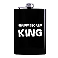Shuffleboard King - Drinking Alcohol 8oz Hip Flask