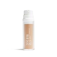 The 3-In-1 Foundation 616 - Vegan Formula - Combination Of Primer, Concealer And Foundation - Medium Coverage - Natural Finish - Perfect For Covering Lines And Blemishes - Long Lasting - 1.01 Oz