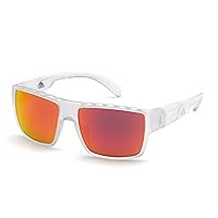 adidas Men's SP0006 Pilot Sunglasses, Crystal, Lens-57 Bridge-16 B-43.4 ED-65.8 Temple-135 + 1