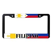 Filipino Aluminum Auto Car Tag Cover Frame Filipino Flag License Plate Frame 2 Holes,License Tag Holder