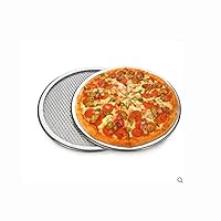 Restaurant-Grade Seamless Aluminum Pizza Screen Pan Baking Tray Metal Net Bakeware Kitchen Tools Pizza Acessorios 6-12inch (7inch)