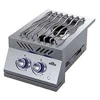 Napoleon Built-In Component - BIB12RTNSS - Dual Drop-In Range Style Burner, BBQ Grill, Marine Grade Stainless Steel, Natural Gas, 12-inch Burner, JETFIRE™ Ignition, Easy To Light, Ergonomic Knob