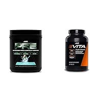 PRE JYM X - Shockwave Pre Workout Powder & Vita JYM Sports Multivitamin for Athletes 60 Tablets