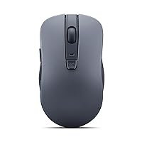 Bluetooth Silent Mouse (WL300) - 5 Button Computer Mouse with Silent Left & Right Click – Sculpted Grip, Microsoft Swift Pair, Up to 1600 DPI (Grey)