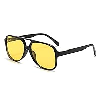 Night Driving Glasses for Men Women - Anti Glare Polarized UV400 Yellow Safety Night Vision Goggles for Fishing Golf