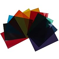 HOHOFILM 10Colors Bundle Pack Colorful Transparent Window Film Self Adheisve Glass Decoration Tint A4 Sample 21cmx29.7cm