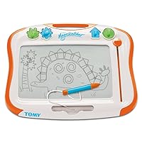 Tomy Megasketcher Magnetic Drawing Board | Large Writing Pad with Magic Eraser | Travel Games for Kids Aged 3 4 5 6 and Over | Measures 45 x 35 cm