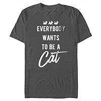 Disney Aristocats Be a Cat Men's Tops Short Sleeve Tee Shirt