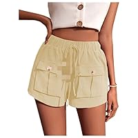 NP Women Summer Short Button Belt Big Large Casual Party Shorts