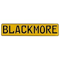604312 Wall Art (Yellow Stamped Aluminum Street Sign Mancave Blackmore, 1 Pack)