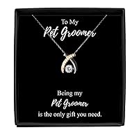 Being My Pet Groomer Necklace Funny Present Idea Is The Only Gift You Need Sarcastic Joke Pendant Gag Sterling Silver Chain With Box