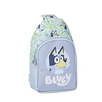 Bluey Shoulder Bag Backpack - Blue - 13 x 23 x 7 cm - Made of Polyester - Children's Shoulder Bag with Adjustable Handles - Main Compartment - Original Product Designed in Spain, multicoloured,,