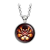 Hydra Necklace, Villain Pendant, Comic Book Gift, Comics Earrings, Superhero League Necklace