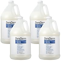 Ginger Lily Farms Botanicals ZeroDerm Advanced Therapy Nourishing Body Wash, 100% Vegan & Cruelty-Free, Fragrance Free, 1 Gallon Refill (Pack of 4)