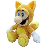 Little Buddy Official Super Mario Plush Kitsune Fox Luigi, 9-Inch Yellow
