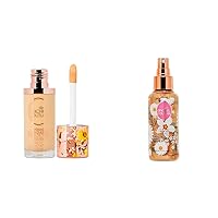 Rachel Couture Liquid Foundation & Shimmer Spray Bundle | Vegan & Cruelty-Free | Infused with Arnica & Daisy Extract – Ivory & Lustre