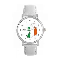 Irish Flag Watch Ladies 38mm Case 3atm Water Resistant Custom Designed Quartz Movement Luxury Fashionable