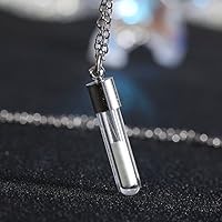 Phonphisai shop Charm Demon Jewelry Glow in The Dark Necklace Glass Bottle Necklace Pendant