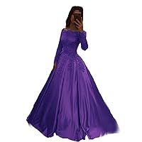 Long Sleeves Formal Party Dresses Off The Shoulder Lace Prom Evening Gown